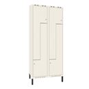 Z-skåp Sonesson, benstativ, B 400 mm, 4 dörrar i 2 skåp, vit/vit