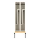 Z-skåp Sonesson, bänkstativ, B 300 mm, 4 dörrar i 2 skåp, vit/vit