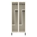 Z-skåp Sonesson, benstativ, B 400 mm, 4 dörrar i 2 skåp, grå/vit