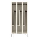 Z-skåp Sonesson, benstativ, B 300 mm, 6 dörrar i 3 skåp, vit/svart