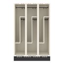 Z-skåp Sonesson, sockel, B 400 mm, 6 dörrar i 3 skåp, blå/vit