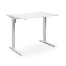 Höj och sänkbart skrivbord Venla, rak, LxB 1400x800 mm, vit/vit