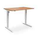 Höj och sänkbart skrivbord Venla, rak, LxB 1400x800 mm, bok/vit