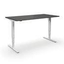 Höj och sänkbart skrivbord Atlanta, rak, LxB 1800x800 mm, mörkgrå/vit