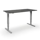 Höj och sänkbart skrivbord Atlanta, rak, LxB 1800x800 mm, mörkgrå/silver