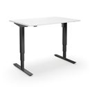 Höj och sänkbart skrivbord  Atlanta, rak, LxB1200x600 mm vit/svart