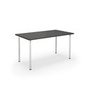 Bord DUO-C, rak skiva, LxB 1400x800 mm, mörkgrå/vit