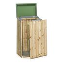 Soptunna med träpanel, utan inkasthål, 125 l