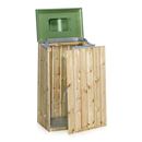 Soptunna med träpanel, med inkasthål, 125 l