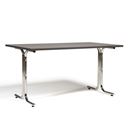 Matsalsbord Vicky Square,  LxB 1400x800 mm mörkgrå/krom