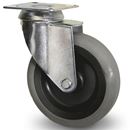 Industrihjul obromsat  med platta Ø 75 mm