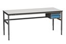 Arbetsbord Embla med 1-lådig hurts, 2000x600 mm, grå laminat