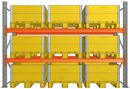 Pallställ Space grundsektion, B1100xH2500 mm för 9 pallar, 550 kg/pall, max 9000 kg/sektion