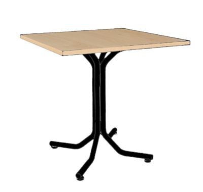 Lunchrumsbord Skara i boklaminat med svart stativ, 900x900 mm