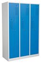 Z-skåp Galtero, 3 platser/6 fack, 1800x1185x500 mm, blå dörrar