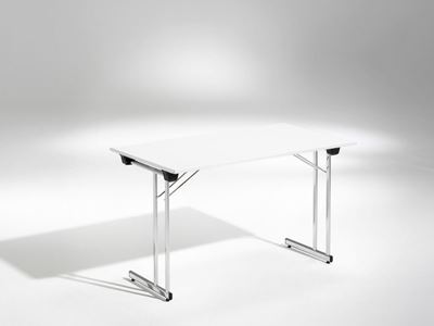 Utbildningsbord Hatty, 1200x500 mm, vit/krom