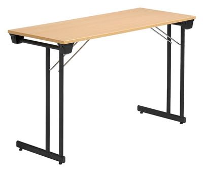 Utbildningsbord Hatty, 1200x600 mm, bok/svart