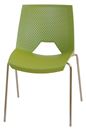 Stol Strike med 4-bensstativ, krom/grön