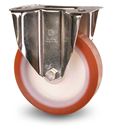 Industrihjul av nylon/polyuretan Ø 200x50 mm, fast hjul