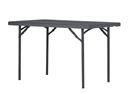 Hopfällbart bord Classic, plast/stål, mörkgrå, 1220X760mm