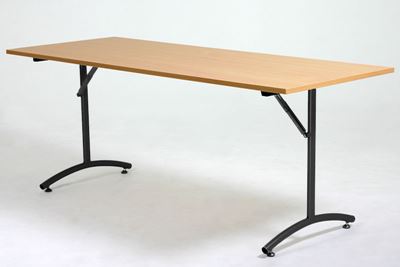 Fällbart bord Arik 1800x700 mm, svart/bok