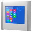 Datorpulpet Flex med touchskärm, väggmodell, vit/silver