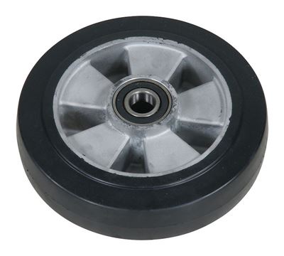 Styrhjul till pallyftare, gummi, stålnav med dubbla kullager, Ø200 mm
