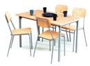 Lunchrumsbord Pontus 1400x800 mm, vit/alu