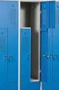 Z-skåp Galtero, 3 platser/6 fack, 1800x1185x500 mm, blå dörrar
