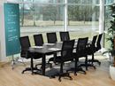 Konferensbord Grande, 2800x1200 mm, rektangulärt svart/svart