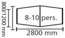 Konferensbord Grande, 2800x1200 mm, svart/svart