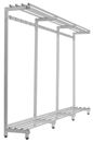 Klädhängare med skohylla Alun, enkelsidig, 3010 mm