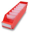 Lagerlåda Stemo 400x90x95 mm, 40-pack, röd