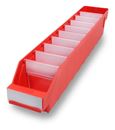 Lagerlåda Stemo 500x90x95 mm, 40-pack, röd