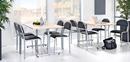 Lunchbord Tibro 1200x800 mm, silver/vit