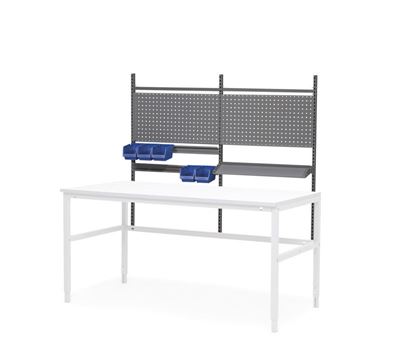 Påbyggnadspaket till arbetsbord och arbetsbänkar, paket 4, till Embla, Vala, Vestre, Granit och Klippa, arbetsbord 2000mm