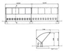 Cykelgarage Vingen 20 platser, lackerat 8530x2360 mm