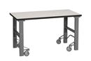 Arbetsbänk med hjul Tor, med mobilt och höj- och sänkbart underrede, 1600 x 800 mm, vinyl
