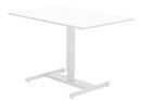 Höj och sänkbart skrivbord med 1-pelarstativ 1000x600 mm. Vit/vit