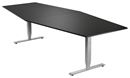 Konferensbord Grande, 5600x1200 mm, rektangulärt svart/silver