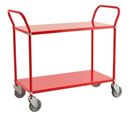 Rullbord Balder, 2 hyllplan, röd, max 250 kg