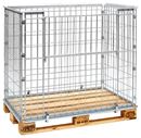 Pallram med nät Viggan, LxBxH 1200x800x1000 mm, öppningsbar långsida