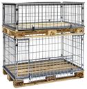 Pallram med nät Viggan, LxBxH 1200x800x1000 mm, öppningsbar långsida