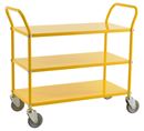 Rullbord Balder, 3 hyllplan, gul, max 250 kg