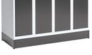 Sockel för skåpserien Hove, grå, bredd 800 mm/OUTLET