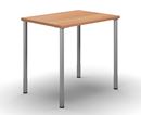 Bord DUO-C, rak skiva, LxB 800x600 mm, bok/silver