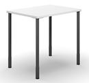 Bord DUO-C, rak skiva, LxB 800x600 mm, vit/svart