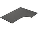 Skrivbordsskiva Hörna, höger, LxB 1600x1200 mm, mörkgrå