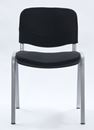 Konferensstol Fiesta, med stoppad rygg, svart/silver, 4 st/fp