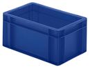 Plastback Teff med tät sida och botten, LxBxH 300x200x145 mm, blå, 5-pack